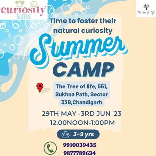 Summer Camp: The Tree of Life, Sec 33, Chandigarh: 29th May’23 – 3rd Jun’23: To enrol : click on the image below