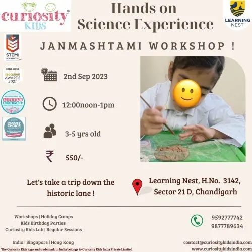 Weekend Workshop: Janmashtami Workshop: Learning Nest, Chandigarh: 2nd Sep’23: To enrol : click on the image below