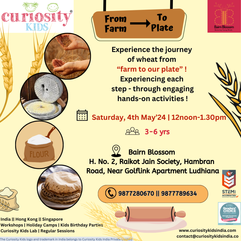 Weekend Workshop: Farm to Plate, Bairn Blossom, Ludhiana, 4th May’24