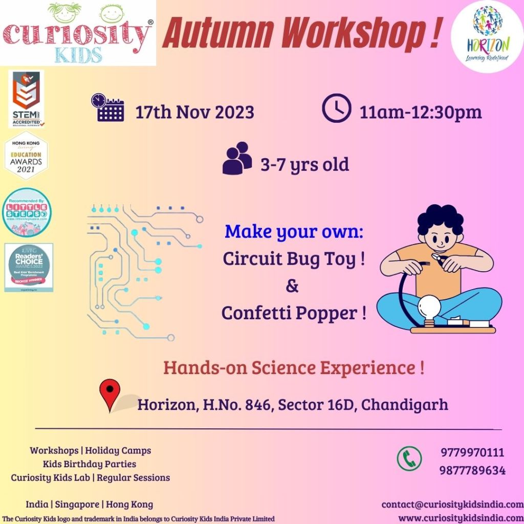Autumn Workshop: Horizon, Chandigarh: 8th Nov’23: Click on the image to enrol