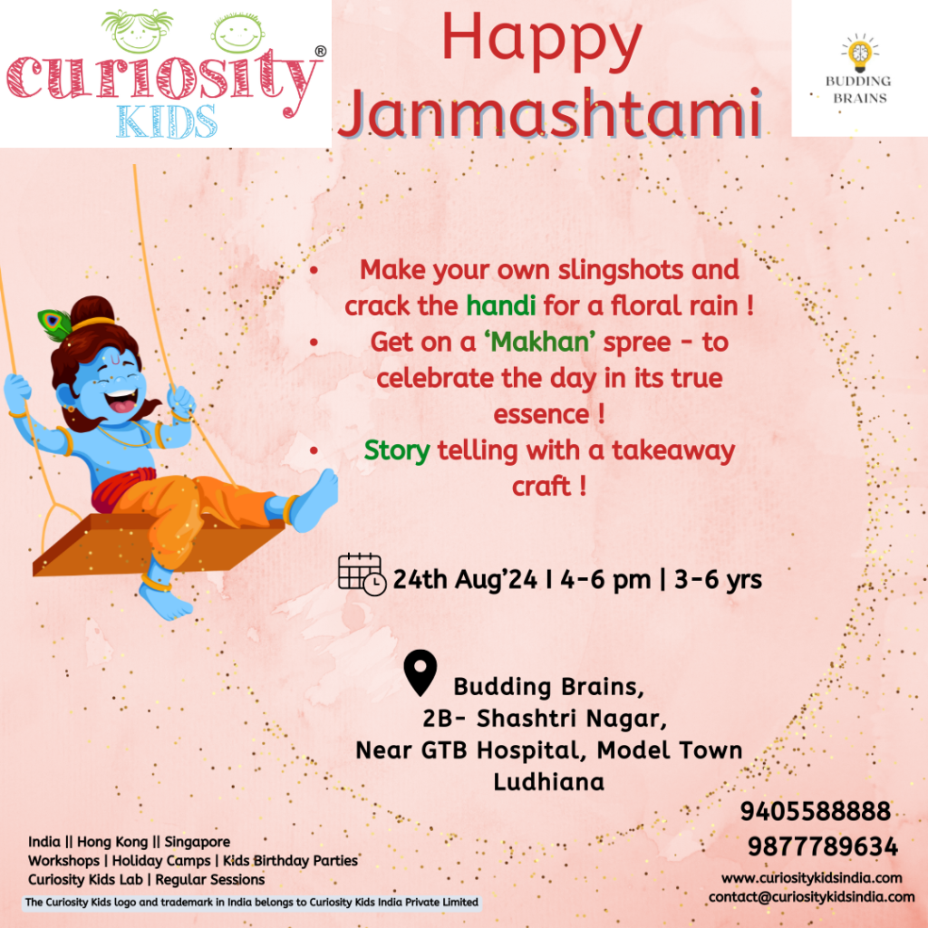 Janmashtami workshop workshop: Budding Brains, Ludhiana: 24th Aug’24
