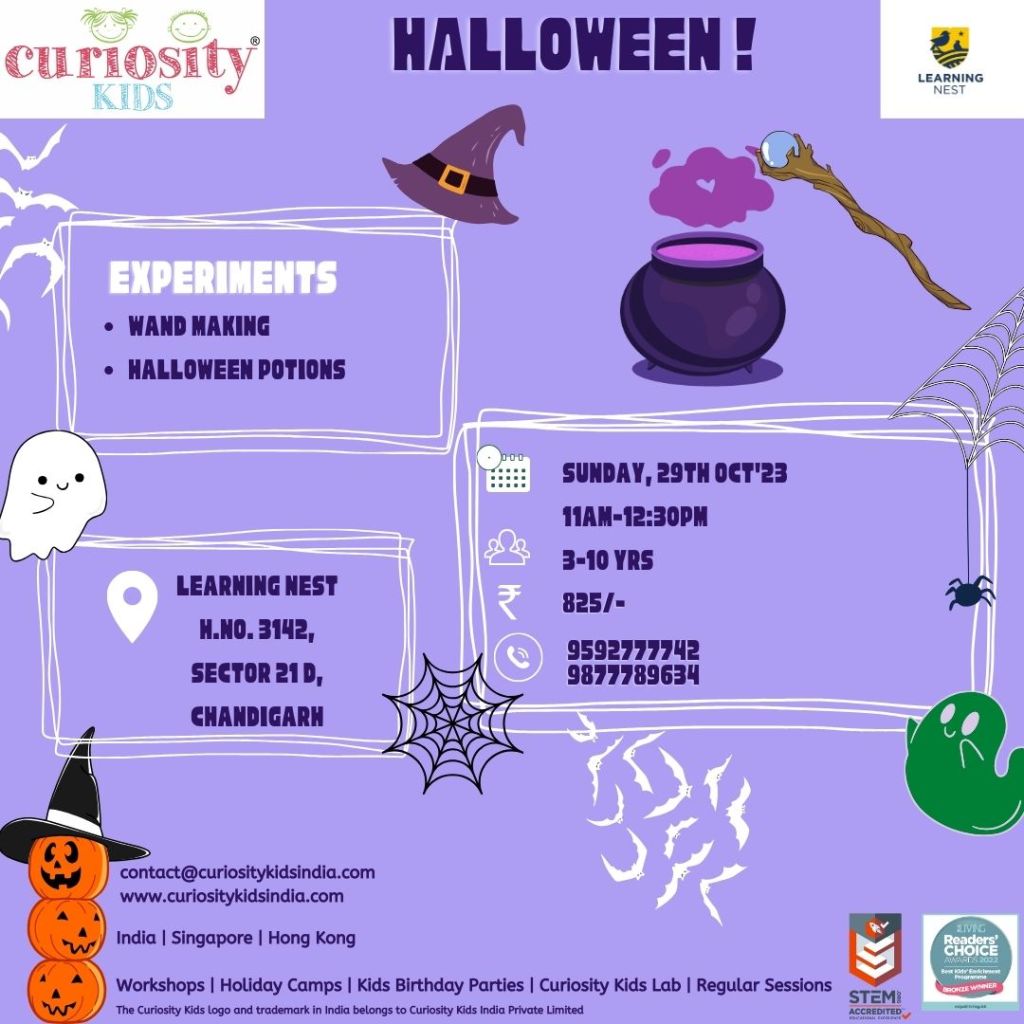 Halloween: Learning Nest, Chandigarh: 29th Oct’23: Click on the image to enrol