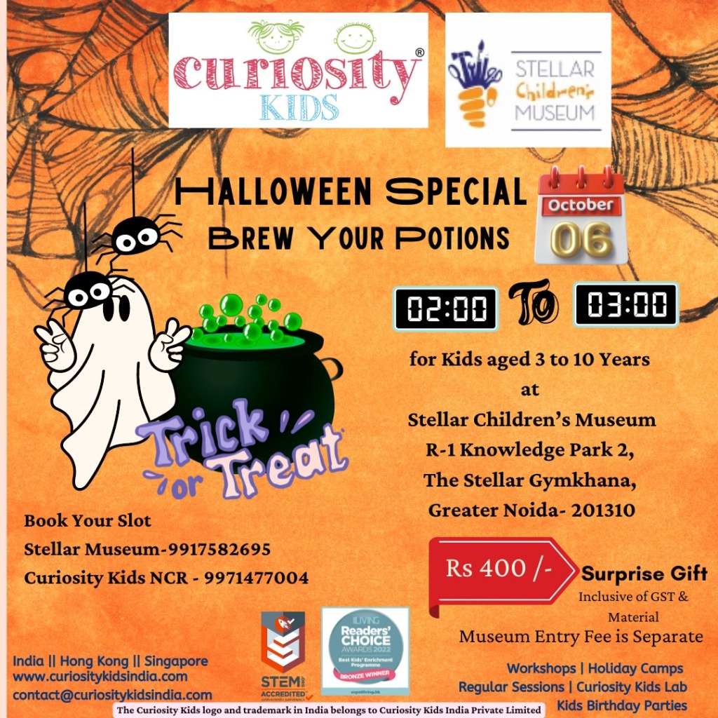 Halloween Workshop: Stellar Children’s Museum: 6th Oct’24: 2-3pm