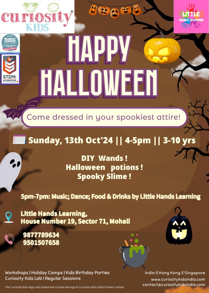 Halloween workshop: Little Hands Learning, Mohali: 13th Oct’24