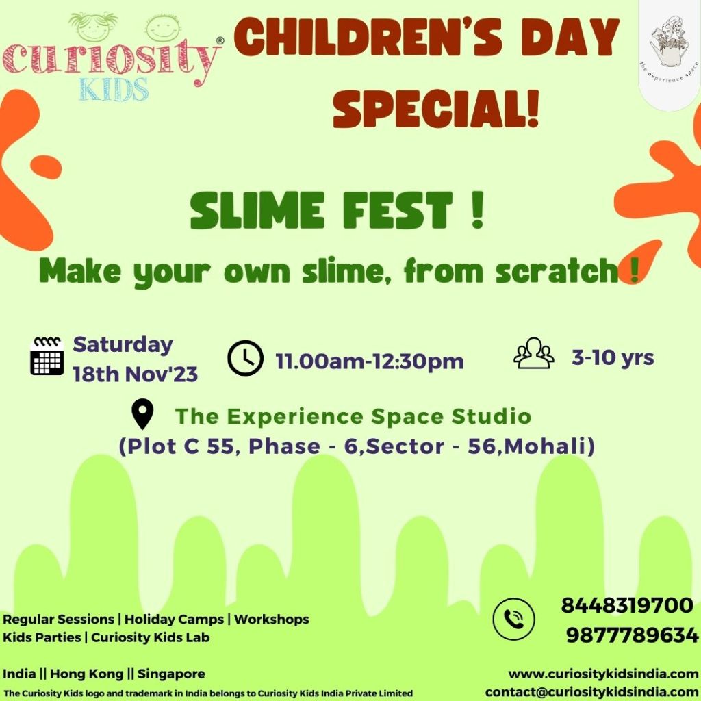 Children’s Day Workshop: Experience Space, Mohali: 18th Nov’23: Click on the image to enrol