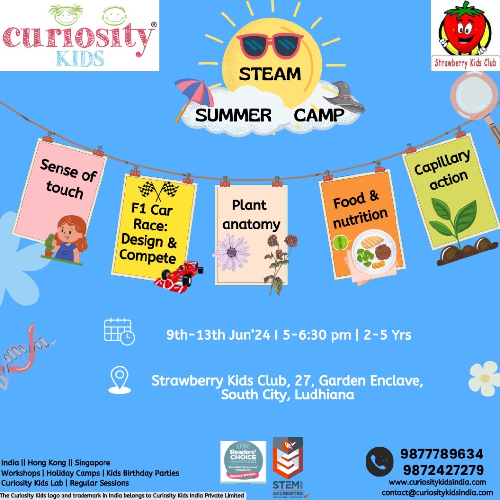 Holiday Camp: Strawberry Kids Club, Ludhiana: 9th-13th Jun’24