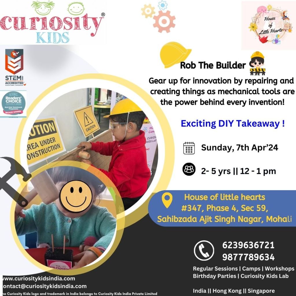 Weekend Workshop: Rob the Builder, Mohali, 7th Apr’24: To enrol: Click on the image below