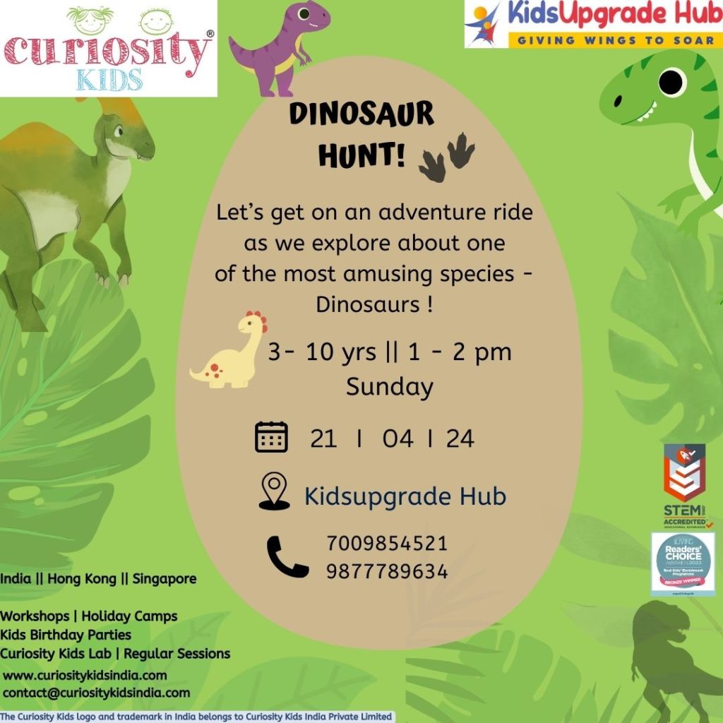 Weekend Workshop: Dinosaur Hunt, KidsUpgrade, Ludhiana, 21st Apr’24