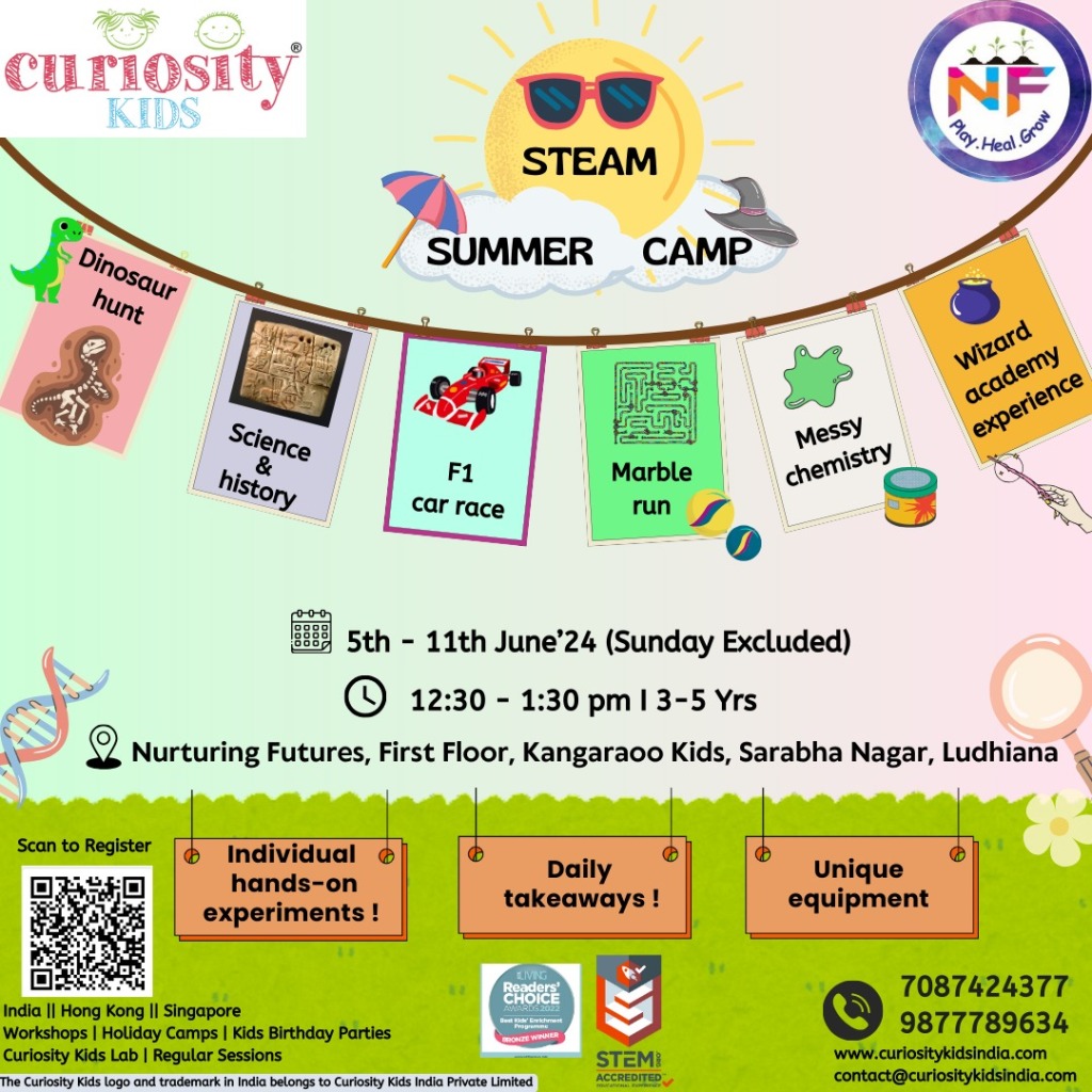 Holiday Camp: Budding Brains, Ludhiana, 3rd-8th Jun’24: Click on the image below to enrol