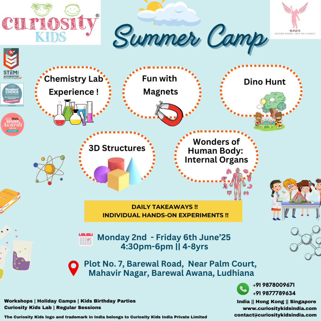 Summer Camp: Wings, Ludhiana: Monday, 2nd – Friday, 6th June 2025: click to enrol